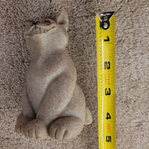 Handcrafted Sad Cat Figurine Stone Cute & Quirky Vintage Quarry Critters Chico - Picture 14 of 14